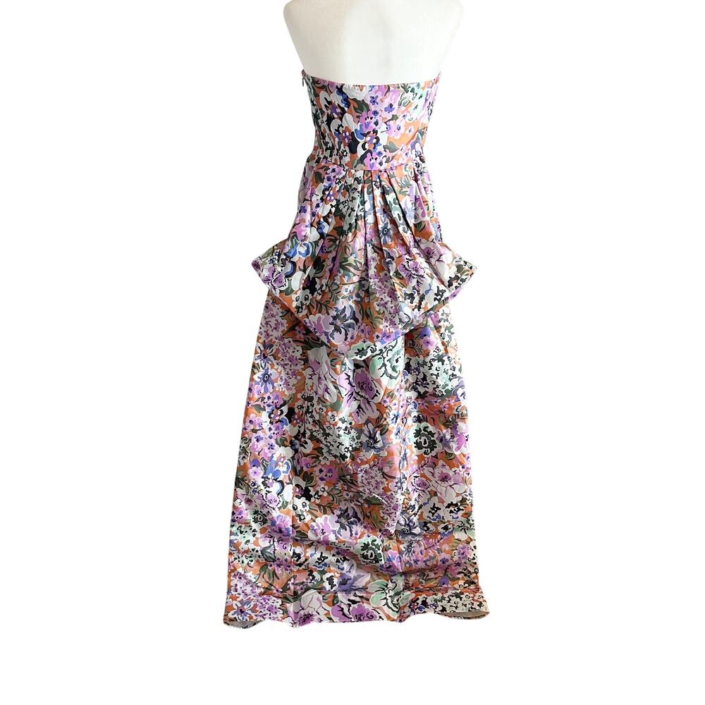 Anthropologie Geisha Designs Strapless Floral Mini Dress Medium  NWT - Picture 5 of 11
